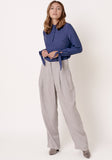 מכנסיים ארוכים לנשים - אפור - דגם ניקנור - US-Fashion.tlv