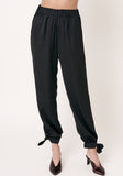 מכנסיים עם גומי - שחור - דגם טאג'יר - US-Fashion.tlv