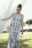 שמלת מקסי - גיאומטרי - דגם האדסון - US-Fashion.tlv